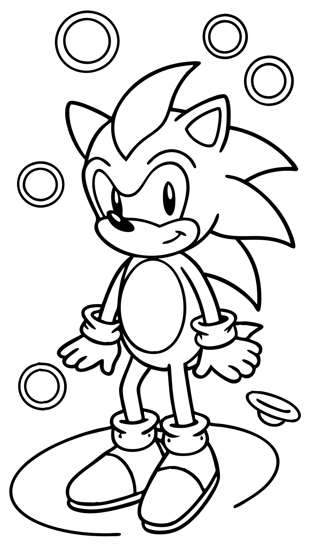 Páginas para colorear de Sonic para imprimir